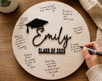Personalized 2026 Graduation Sign with Name, Custom Senior Photo Prop and Grad Party Decor, Class of 2026 Keepsake Gift for Graduate