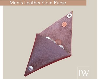 Porte-monnaie en cuir pour homme, porte-monnaie pour homme, cadeau de voyage pour lui, cadeau d'anniversaire pour papa, pochette en cuir, cadeau pour grand-père, père