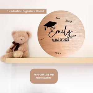 Personalized 2025 Graduation Sign with Name, Custom Senior Photo Prop and Grad Party Decor, Class of 2025 Keepsake Gift for Graduate