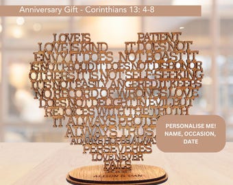 10 Year Anniversary Gift for Wife, 10 Year Anniversary, Personalised Gift for Wife Unique 10th Anniversary Keepsake 10th Anniversary Present