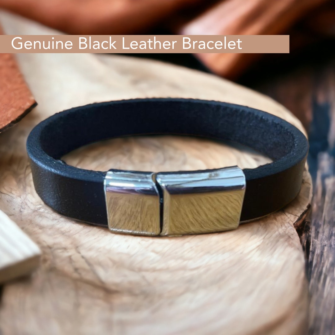 Men's Leather Bracelet, Cuff Bracelet Men, Mens Wristband, Mens Wrist