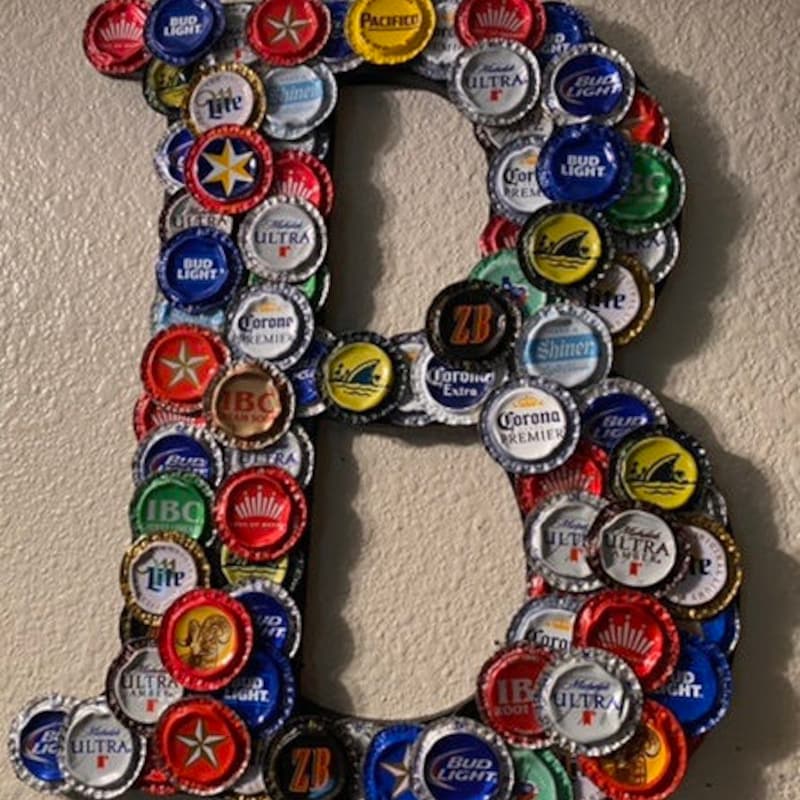 Beer Bottle Cap Art Etsy