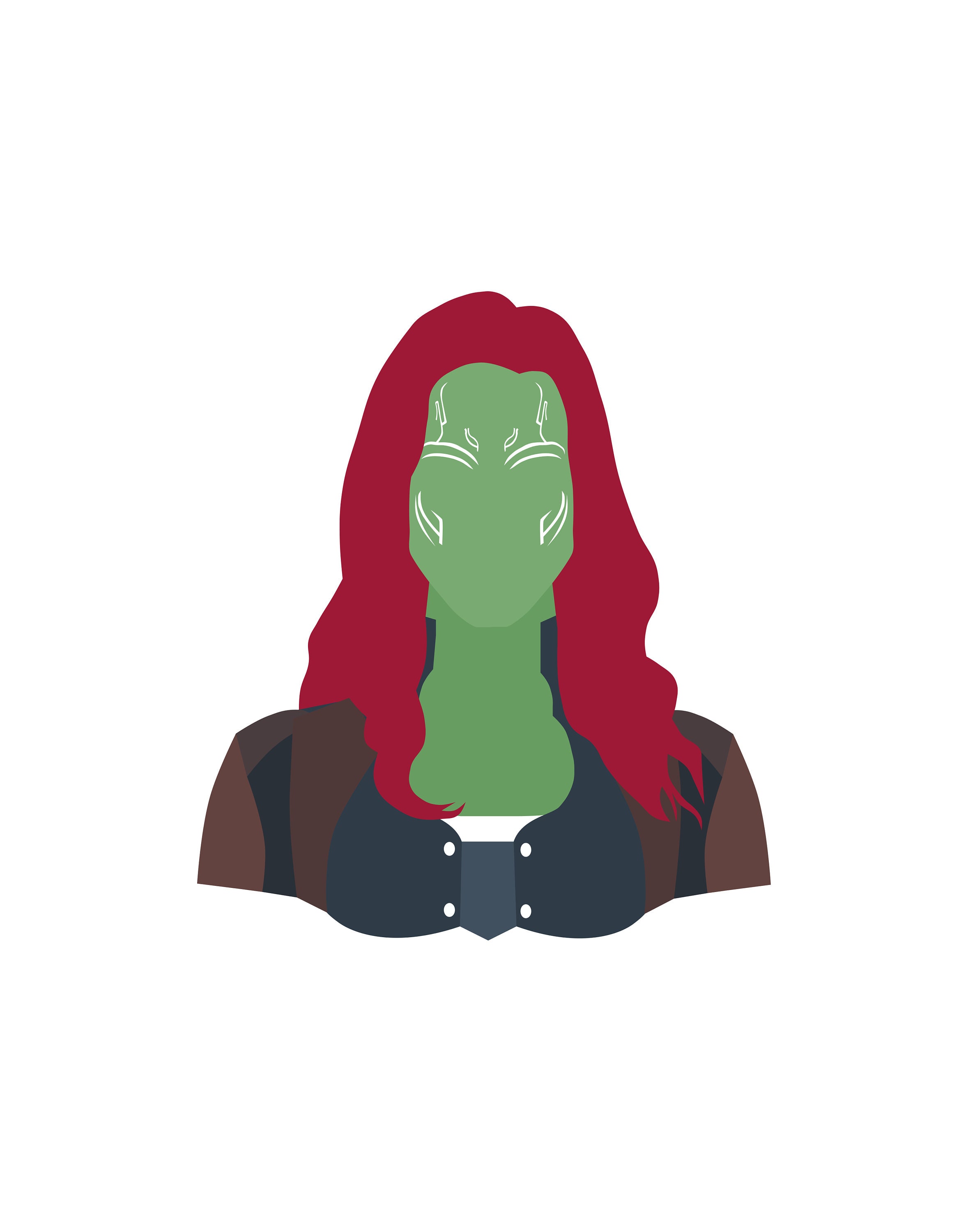 GAMORA / Marvel Minimalist Print / Avengers | Etsy