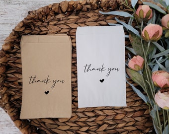 Thank You Party Event Bags | Thank You | Wedding Party Favors | Bridal Shower Thank You Bags | Memorial Thank You Bags | Personalized |