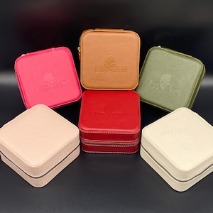 Portagioie da viaggio, Portagioie personalizzati, Portagioie, Organizer quadrato piccolo personalizzato, Regalo unico per la mamma