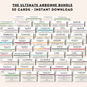 50 Pack Arbonne Sample Cards - the Ultimate Arbonne BUNDLE (US Version ...