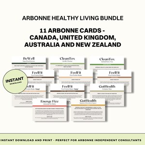 Arbonne 11 Pack Sample Cards Healthy Living Bundle (CA, UK, Au + Nz ...