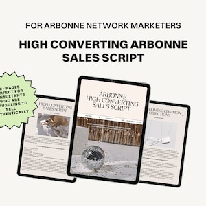 Arbonne Sales Script | High Converting Network Marketing Sales Script | Arbonne Sales Script | Arbonne Business Cards | Printable