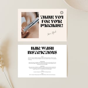 Monat Hair Wash Instructions | Monat Thank You Card | Monat Business Cards | Market Shampoo Haircare Card | Instant Download + Print