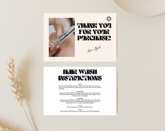 Monat Hair Wash Instructions | Monat Thank You Card | Monat Business Cards | Market Shampoo Haircare Card | Instant Download + Print