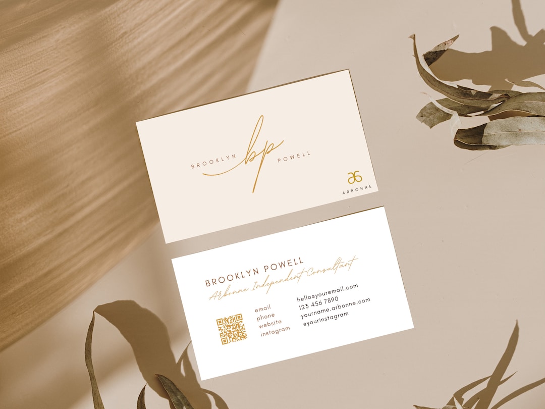 Personalized Arbonne Business Card | Arbonne Business Cards | QR Code ...