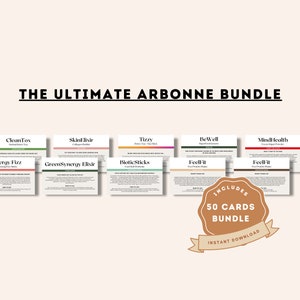 50 Pack Arbonne Sample Cards - the Ultimate Arbonne BUNDLE (US Version ...