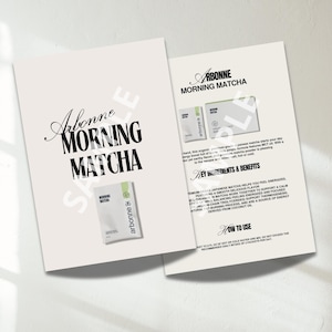 Arbonne Modern Morning Matcha | Matcha Arbonne | Morning Matcha-kaart | Direct downloaden en afdrukken