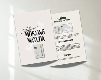 Arbonne Modern Morning Matcha | Matcha Arbonne | Morning Matcha Card | Instant Download & Print
