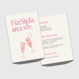 NIEUW voorbeeldkaart moderne Arbonne Energy Fizz Stick | Fizz Sticks zijn a Vibe | Je bent dronken | Bruisend visitekaartje | Direct afdrukken