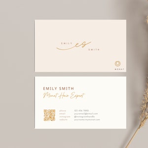 Personalized Modern Monat Business Card | Monat Business Cards | Monat Business Card | QR Code Monat Printable Cards | Instant Download