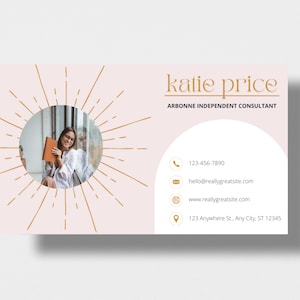 Personalisierte Arbonne Visitenkarte | Arbonne Visitenkarten | Arbonne Visitenkarte | Boho Arbonne Druckbare Karten | Herunterladen + Drucken