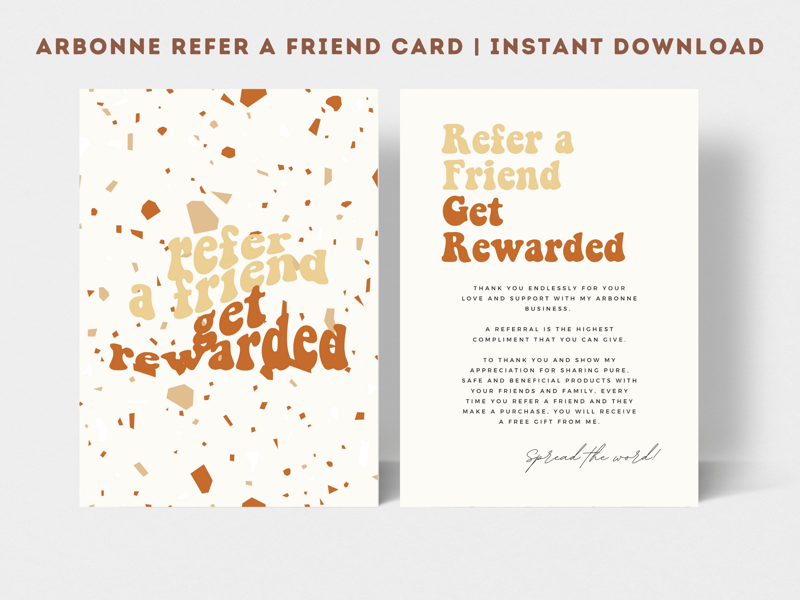 Arbonne Refer A Friend Thank You Card