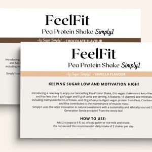 Arbonne FeelFit Simply1 Protein Sample Card (Amerikaanse versie) | Arbonne Eiwitmix | Proefpakketkaart | Direct downloaden + afdrukken