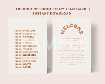 Arbonne Independent Client Welcome Card | Preferred Client Welcome Card | Instant Download + Print