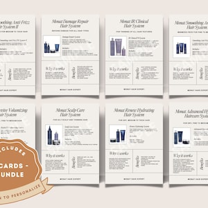 Monat BUNDEL - 8 x voorbeeldvisitekaartjes voor haarverzorgingssystemen | Monat haarverzorgingskaarten | Monat-shampoo | Monat-marktpartner | Directe download