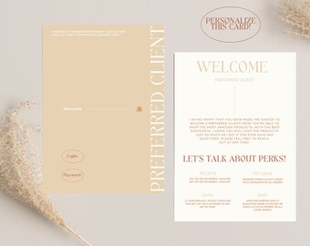 Arbonne Personalized Preferred Client Welcome Card | Preferred Client Welcome Card
