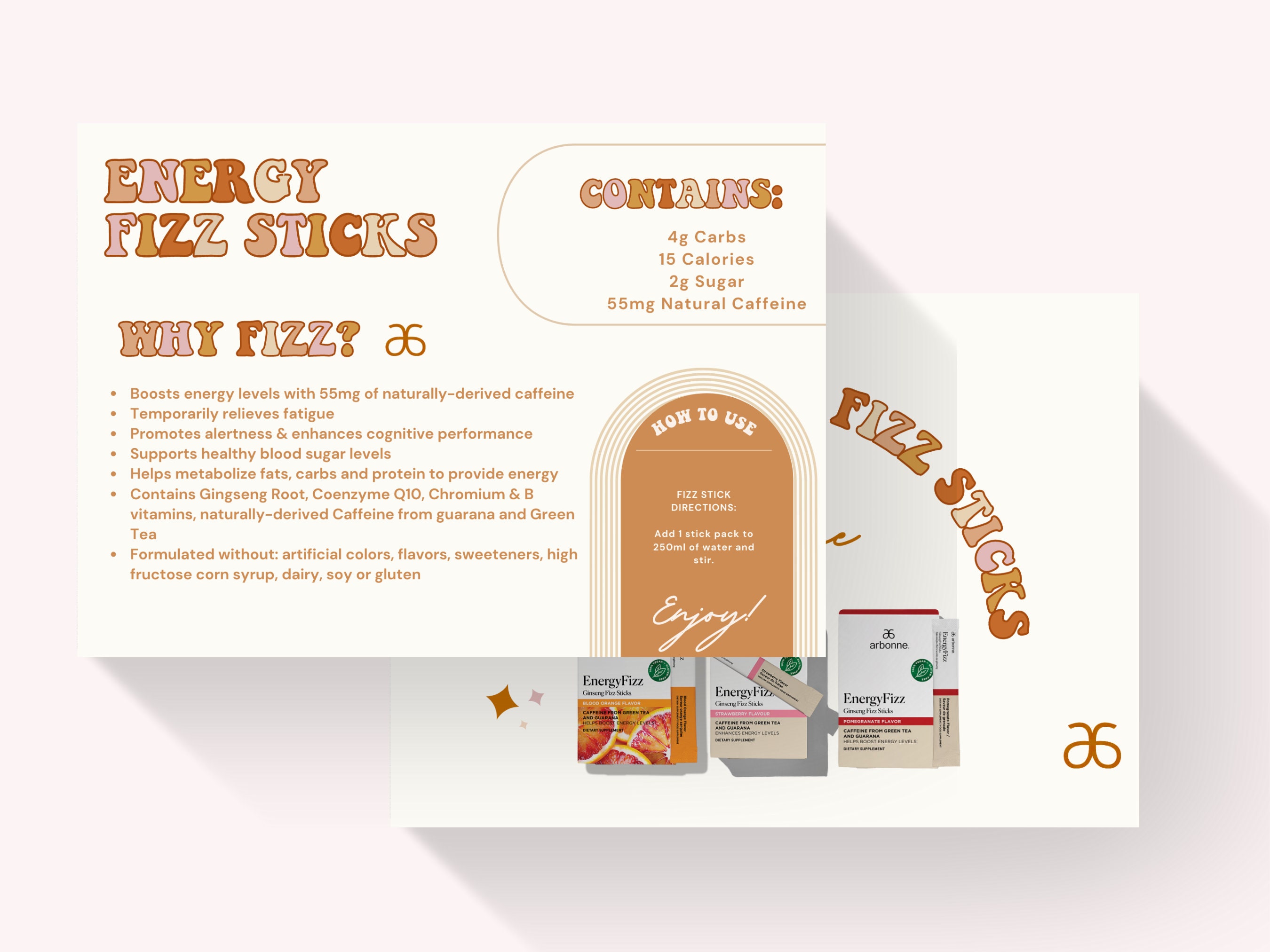 Arbonne Fizz Sample Card Free Printable