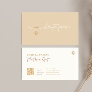 Personalized Modern Monat Business Card | Monat Business Cards | Monat Business Card | QR Code Monat Printable Cards | Instant Download