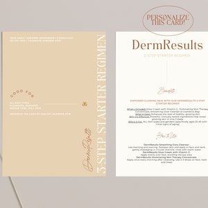 Arbonne gepersonaliseerde DermResults 3-stappen startersschema voorbeeldkaart | Voorbeeldkaarten Arbonne | Direct downloaden