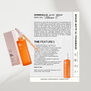 NIEUW Bundelkaart Arbonne DermResults Solutions | Voorbeeldkaarten moderne Arbonne-huidverzorging | Direct downloaden
