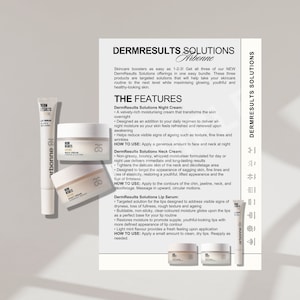 NIEUW Bundelkaart Arbonne DermResults Solutions | Voorbeeldkaarten moderne Arbonne-huidverzorging | Direct downloaden