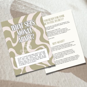 Why Monat Hair Business Card | Monat What Sets Us Apart Card | Monat Business Cards | Market Shampoo Haircare Card | Instant Download