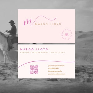 Personalized Arbonne Business Card | Arbonne Business Cards | QR Code Business Card | Boho Arbonne Printable Cards | Instant Digital File