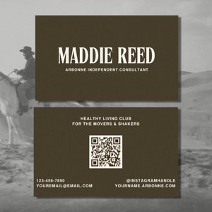 Personalisierte moderne Arbonne Visitenkarte | Arbonne Visitenkarten | Arbonne Visitenkarte | QR-Code Arbonne druckbare Karten | Sofort
