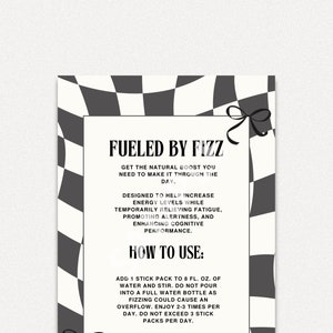 NIEUWE moderne Arbonne energie Fizz Stick voorbeeldkaart | Aangedreven door Fizz | Fizz-visitekaartje | Fizz is Mama Magie | Directe download