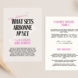 Waarom Arbonne? Wat onderscheidt het van elkaar? Is Arbonne iets voor jou? Voorbeeldkaart | Arbonne-kaart voor onafhankelijk adviseur | Direct downloaden en afdrukken