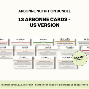 Arbonne 13 Pack Nutrition Sample Cards Bundle (US Version) | Instant ...