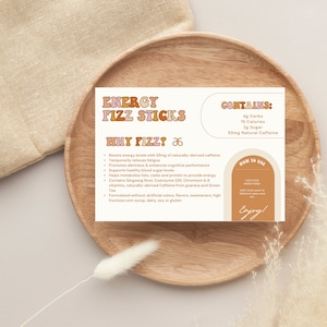 Arbonne Energy Fizz Stick-voorbeeldkaart | Arbonne Fizzsticks | Arbonne Fizz-voorbeeldkaart | Fizz Stick-kaart | Directe download