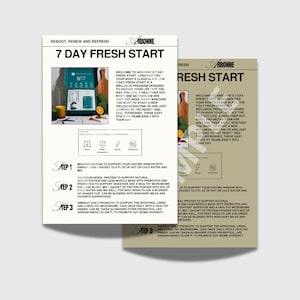 NIEUWE 7 dagen nieuwe Arbonne-kaart | Modern | Derm Results Glow Arbonne-voorbeeldkaarten | Direct downloaden