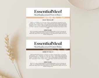 Arbonne EssentialMeal Meal Replacement Protein Sample Card (US Version) | Arbonne Protein Mix | Sample Kit Card | Instant Download + Print