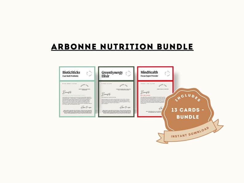 Arbonne 13 Pack Nutrition Sample Cards Bundle US Version Instant ...
