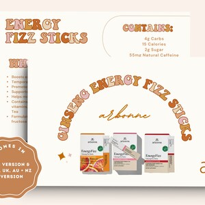 Arbonne Energy Fizz Stick-voorbeeldkaart | Arbonne Fizzsticks | Arbonne Fizz-voorbeeldkaart | Fizz Stick-kaart | Directe download