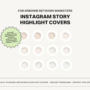 Arbonne Instagram ストーリー ハイライト カバー | 美しい Arbonne ビジネス ツール | Arbonne 投稿 | Instagram ハイライト カバーの即時ダウンロード