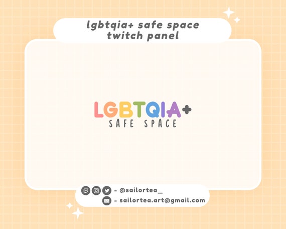 Free Twitch Panel Lgbtqia Safe Space P2u Overlay Panels Etsy Uk