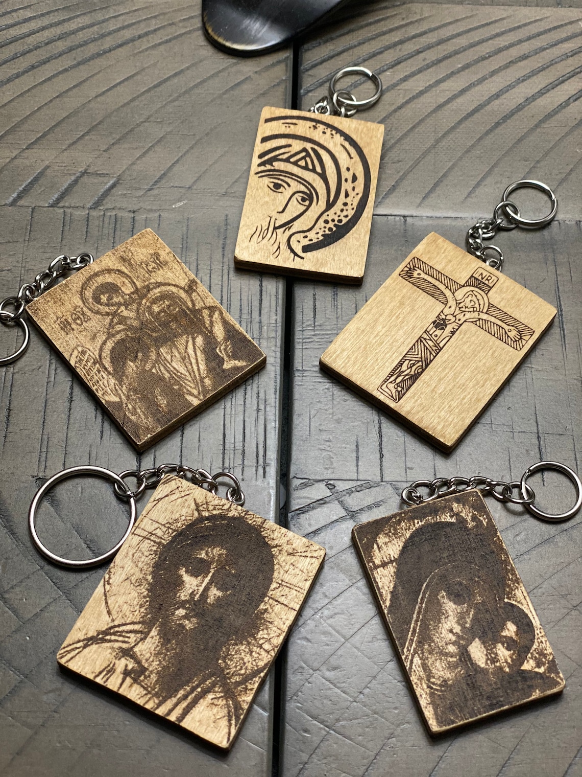 Laser Engraved Wooden Keychains Etsy