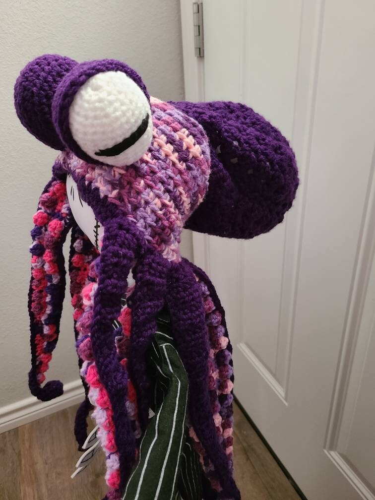 Funny Octopus Earmuff Beanie Halloween Party Gift Pirate Hat Knitted Winter Caps