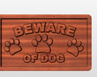 CRV, Svg and DXF file Aspire file Vcarve Pro file Instant Download files Beware of Dog Sign. CNC router cut files Vector files