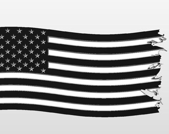 Tattered American flag. CRV, Svg and DXF file Aspire file Vcarve Pro file Instant Download files . CNC router cut files Vector files