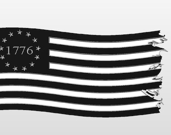 CRV, Svg and DXF file Aspire file Vcarve Pro file Instant Download files 1776 Tattered American Flag. CNC router cut files Vector files