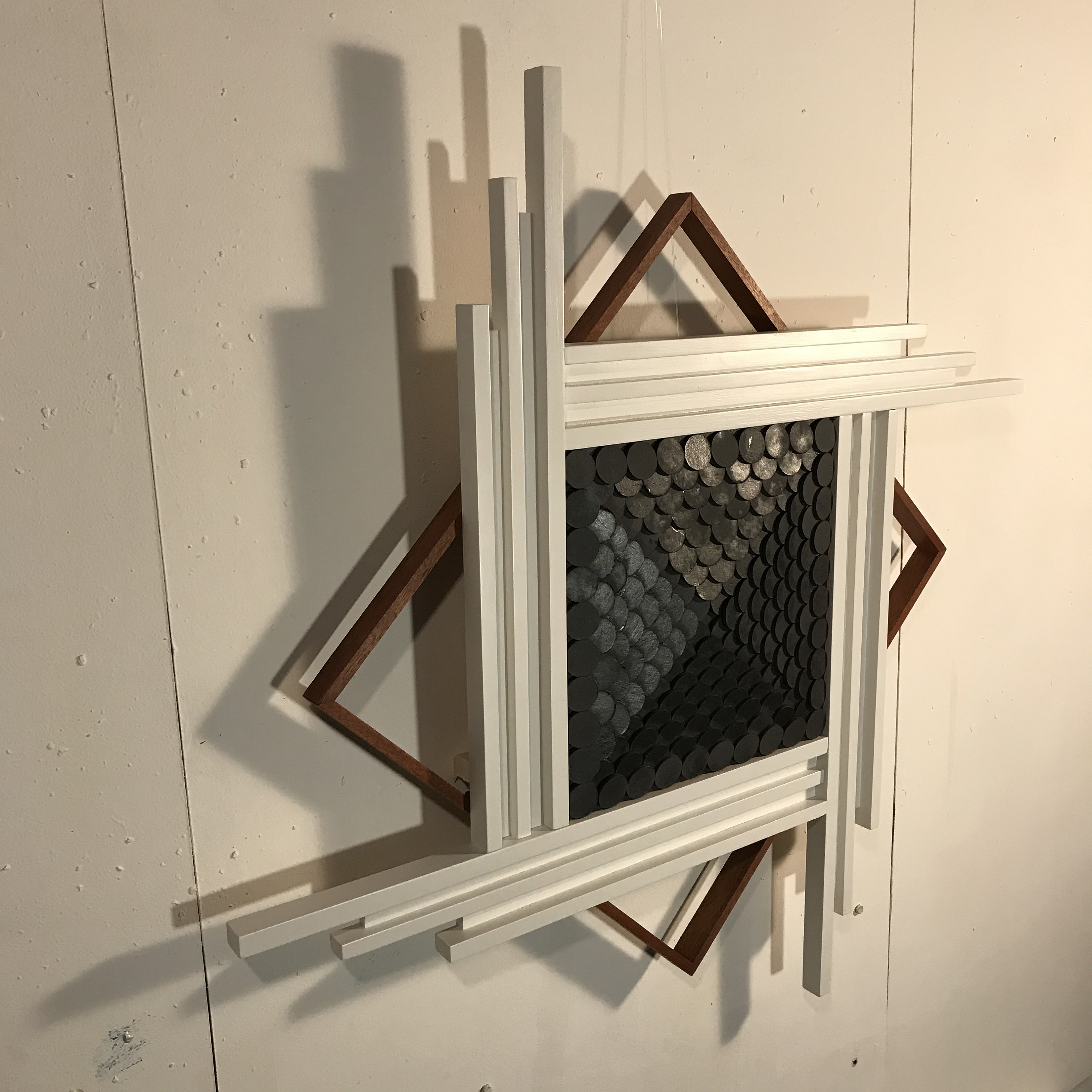 Wall sculpture contemporary art décor painted wood one of a | Etsy